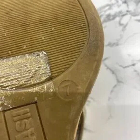 Brash Gold Metallic Strappy Cork Wedges Size 7 - Picture 7 of 11